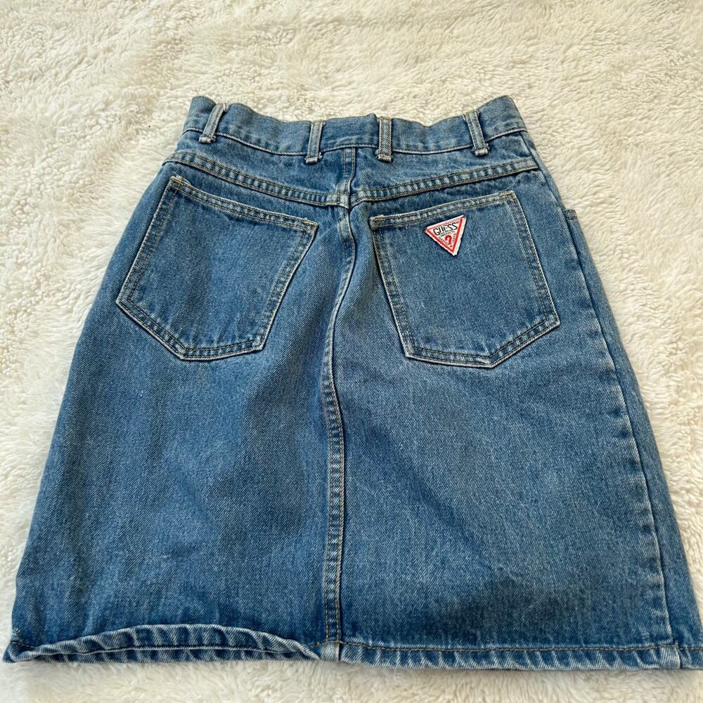 VTG 90's GEORGES MARCIANO GUESS Jean Skirt 28 Festival Y2K Boho Indie Garnola - Picture 2 of 5